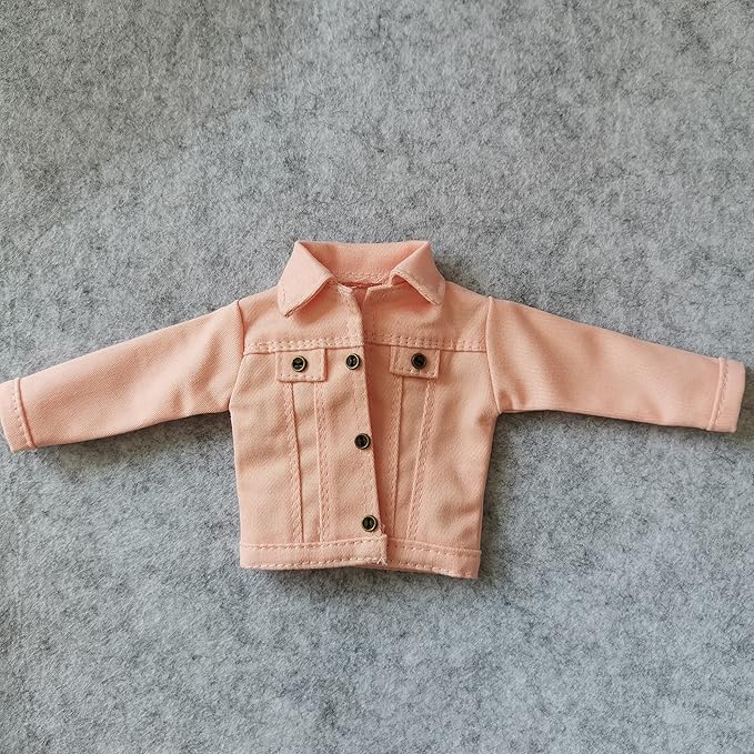 SSbeauty M 1:6 Scale Jeans Coat Jacket for 12" TBLeague Phicen Male Female Toy Action Figure Doll Clothes (Pink)