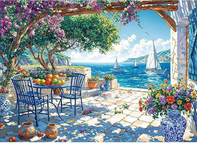 Jigsaw Puzzles for Adults 1000 Pieces, Interlock Perfectly No Dust, Impossible Difficult Hard Fun 1000 Piece Jigsaw Puzzles for Adults-1:1 Poster-Summer Coast
