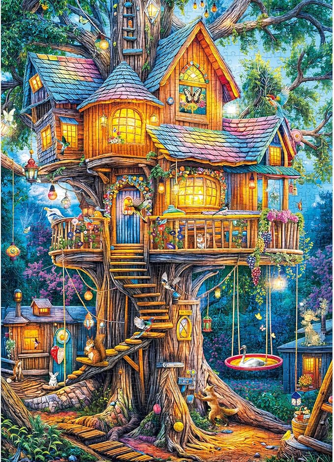 Jigsaw Puzzles for Adults 1000 Pieces, Interlock Perfectly No Dust, Impossible Difficult Hard Fun 1000 Piece Jigsaw Puzzles for Adults-1:1 Poster-Elf Tree