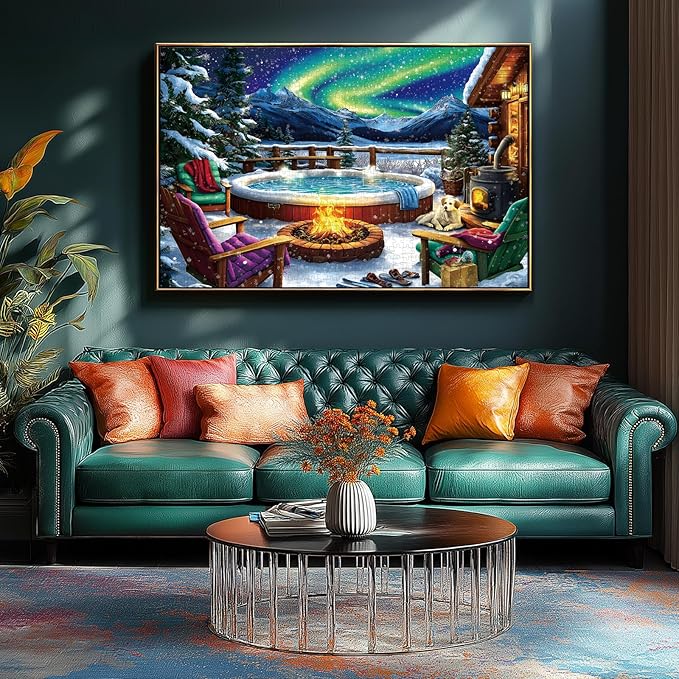 MINIWAN Northern Lights Puzzle - 500 Piece Jigsaw Puzzles for Adults Vivid Imagery Impossible Hard Difficult Challenging Puzzle, Unique Ideal for Relaxation and Family Fun