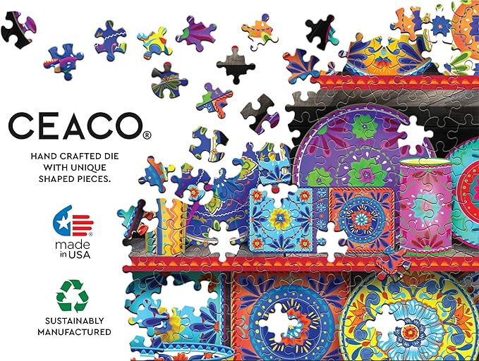 Ceaco - Tracy Flickinger - Fiesta! - 300 Oversized Piece Jigsaw Puzzle