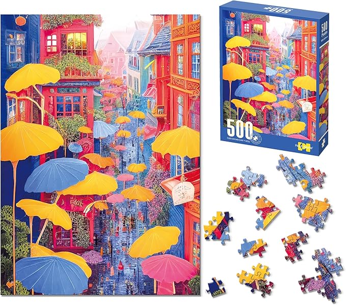 500 Piece Jigsaw Puzzle for Adults, Thick Pieces with Stunning Imagery, Full Color Bonus Poster, Perfect for Family Fun and Gift Giving!