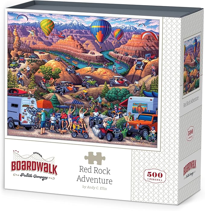 Red Rock Adventure by Boardwalk - 500 Piece Jigsaw Puzzle for Adults, Made in USA