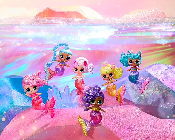 LOL Surprise Mermaids Makeover Magic Tots with DIY Wearable Lip Gloss Makeup for You and Your Doll, Fun Water Play, Gift for Kids Ages 4+