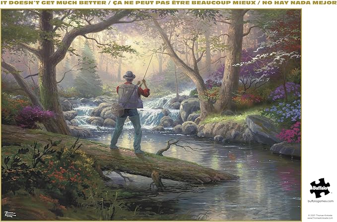 Buffalo Games - Gold - Thomas Kinkade - It Doesn't Get Much Better - 500 Piece Jigsaw Puzzle for Adults - Challenging Puzzle Perfect for Game Nights