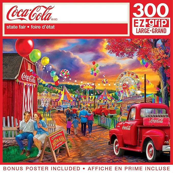 MasterPieces 300 Piece EZ Grip Jigsaw Puzzle - Coca-Cola State Fair - 18"x24"