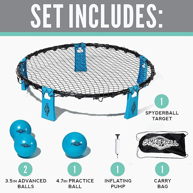 Franklin Sports Outdoor Game Sets – PicklePop + Spyderball – Includes Nets, Balls, Paddles + Carry Bags – Family Fun