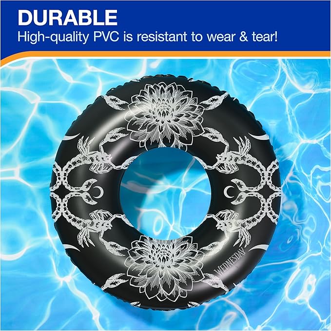 Swimways Wednesday Swim Tube Pool Float, Inflatable Pool Floats & Kids Pool Toys, Swimming Pool Accessories & Beach Essentials for Teens Aged 14 & Up