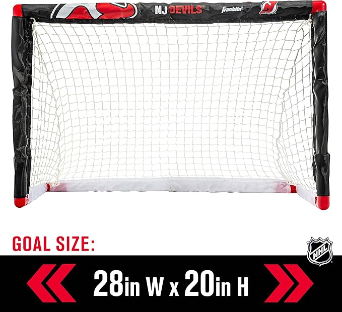 Franklin Sports NHL Mini Hockey Set - Kids Indoor Knee Hockey Goal, Ball, + 2 Stick Combo - Youth Team Indoor Toy Set - Official - Ages 3+
