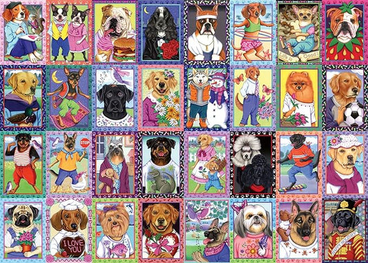 Wonder Forge Dandy Dogs 1000 Piece Jigsaw Puzzle for Adults | Unique, Perfectly-Fitting Pieces | Fun, Vibrant Imagery | Amazon Exclusive