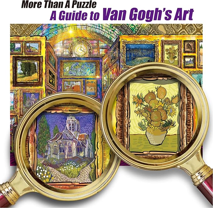Antelope - 500 Piece Large Format Jigsaw Puzzle for Adults, Van Gogh Jigsaw Puzzles, Large Pieces, No Dust Puzzles for Senior Citizen, 500 PC, Non-Glare Finish, Interlock Smoothly