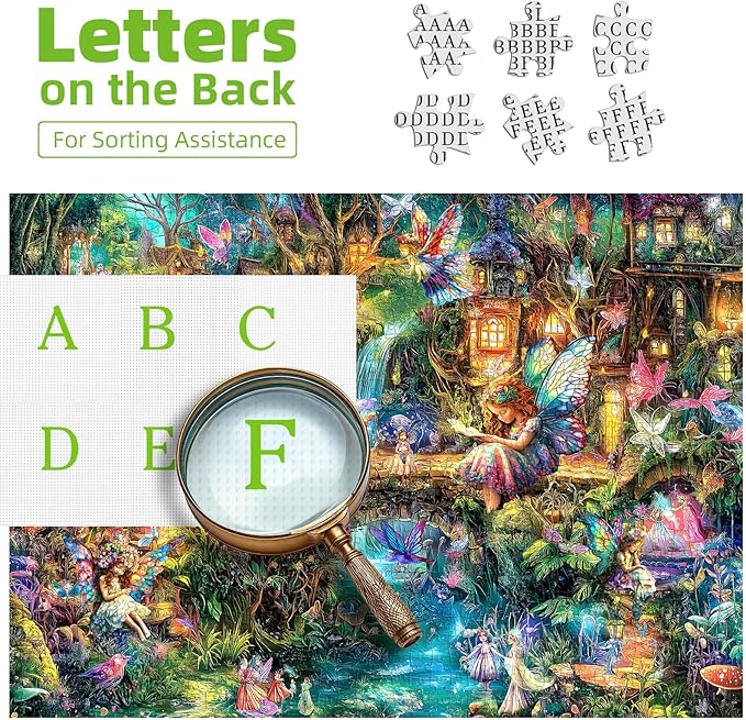 Blueforest 1000 Piece Puzzle for Adults - Magical Fairy Forest Fantasy Art, 27.5x19.7 Inches Premium Jigsaw Puzzle for Game Nights Relaxation & Home Decor