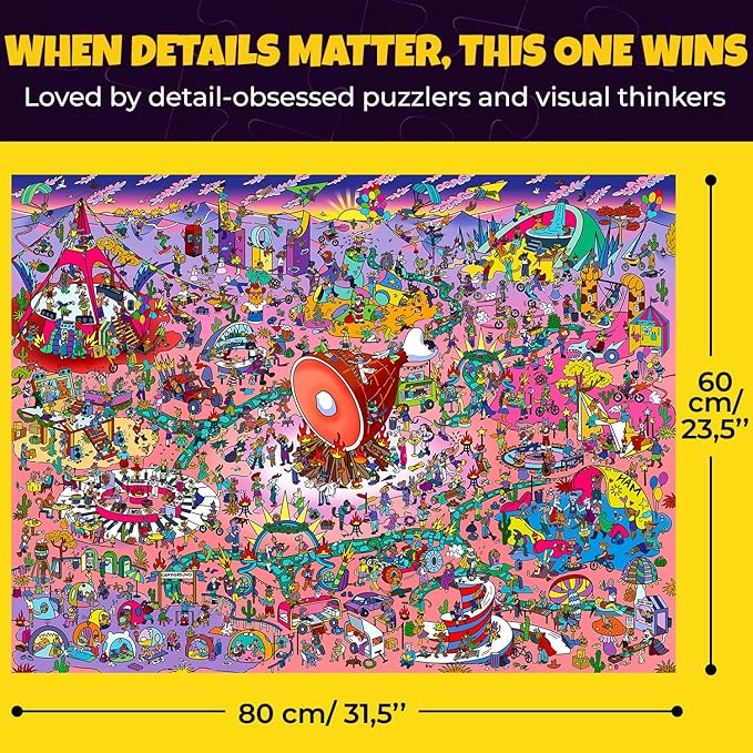 QUOKKA 1000 Piece Jigsaw Puzzle for Adults Desert Whirl – Puzzles for Adults 1000 Pieces Premium Box Packaging - Extra Fun with Hidden Secrets & Audio Story – Perfect Relaxation & Creativity & Gift