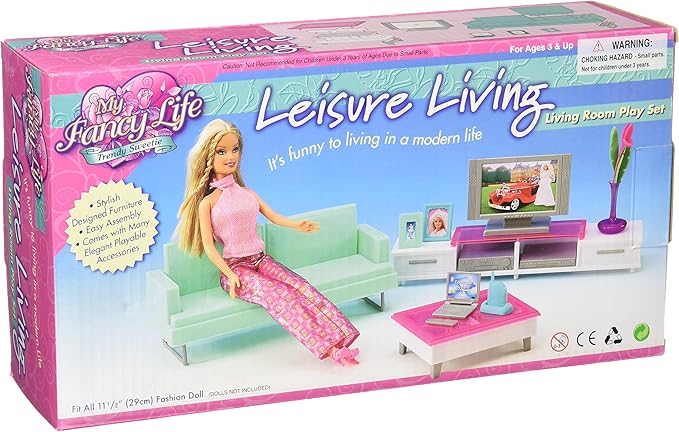 My Fancy Life Living Room Dollhouse Furniture Set, for 11.5 inch Fashion Dolls, Modern Design