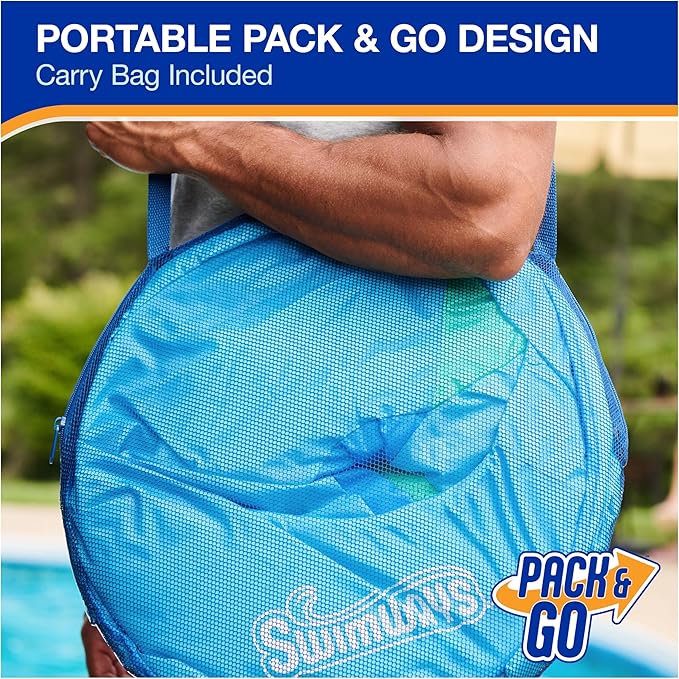 SwimWays Spring Float Premium Papasan Pool Lounger, Inflatable Pool Floats Adult with Fast Inflation for Ages 15 & Up