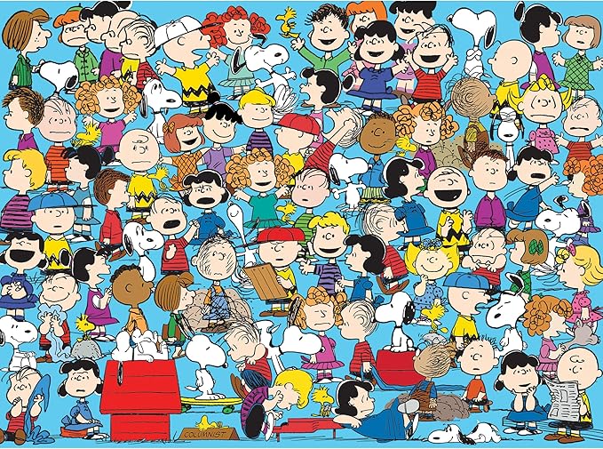 RoseArt - Peanuts - Peanuts Cast of Characters - 300 Piece Jigsaw Puzzle for Adults