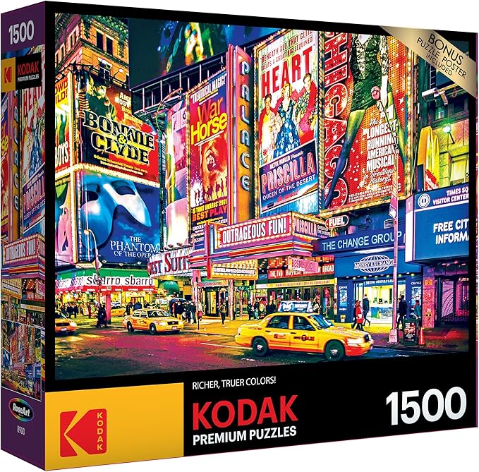 RoseArt - Kodak Premium - Broadway, NYC - 1500 Piece Jigsaw Puzzle for Adults