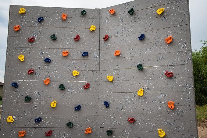 Squirrel Products Rock Climbing Holds for Kids, Deluxe Extra Large Climbing Rocks with Mounting Hardware - DIY Rock Wall Indoor & Outdoor Playground Accessories Wall Climbing Kit - Ages 3+