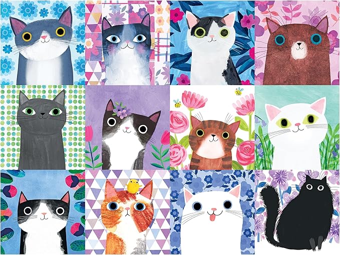 RoseArt - Planet Cat - Floral Cats - 300 Piece Jigsaw Puzzle for Adults