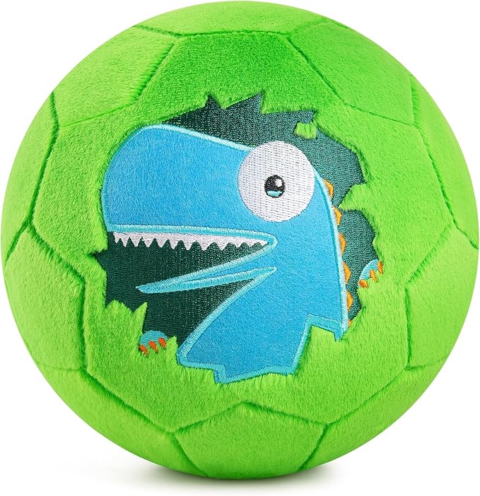 PlayZap Soft Ball for Toddlers & Babies - Small, Safe & Easy-to-Grip Kickball, Great Easter Basket Stuffer & First Birthday for Boys & Girls, Plush Indoor Soccer Toy for Ages 1-3 3-8
