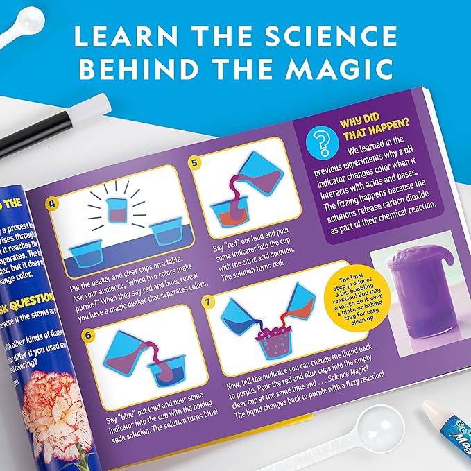 Blue Marble National Geographic Magic Chemistry Set – Science Kit for Kids with 10 Amazing Magic Tricks, STEM Projects and Science Experiments, Science Toys, Great Gift for Boys and Girls 8-12