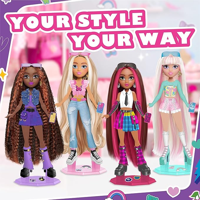 Just Play Style Bae Kiki 10-Inch Fashion Doll and Accessories, 28-Pieces, Kids Toys for Ages 4 Up