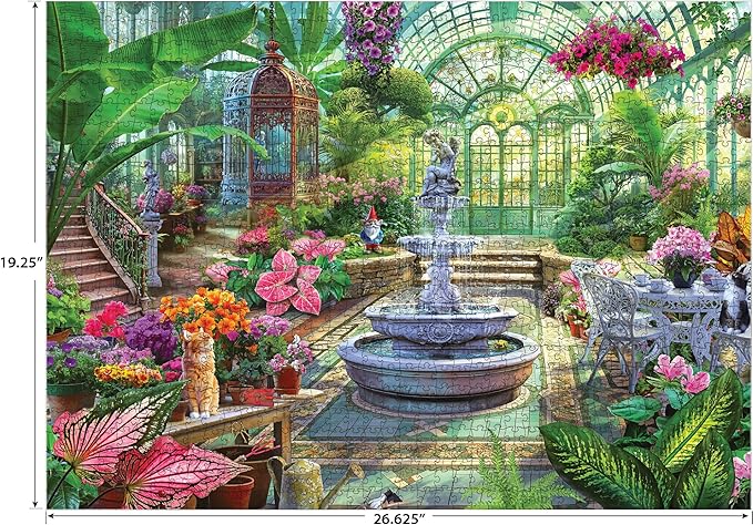 RoseArt - Kodak Premium - Victorian Greenhouse- 1000 Piece Jigsaw Puzzle for Adults