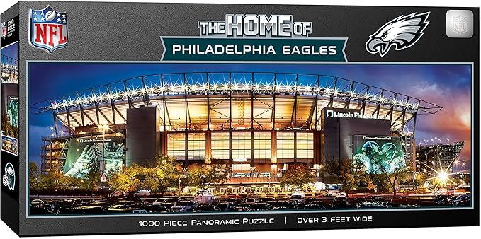 MasterPieces 1000 Piece Sports Jigsaw Puzzle - NFL Philadelphia Eagles Stadium View Panoramic - 13"x39"