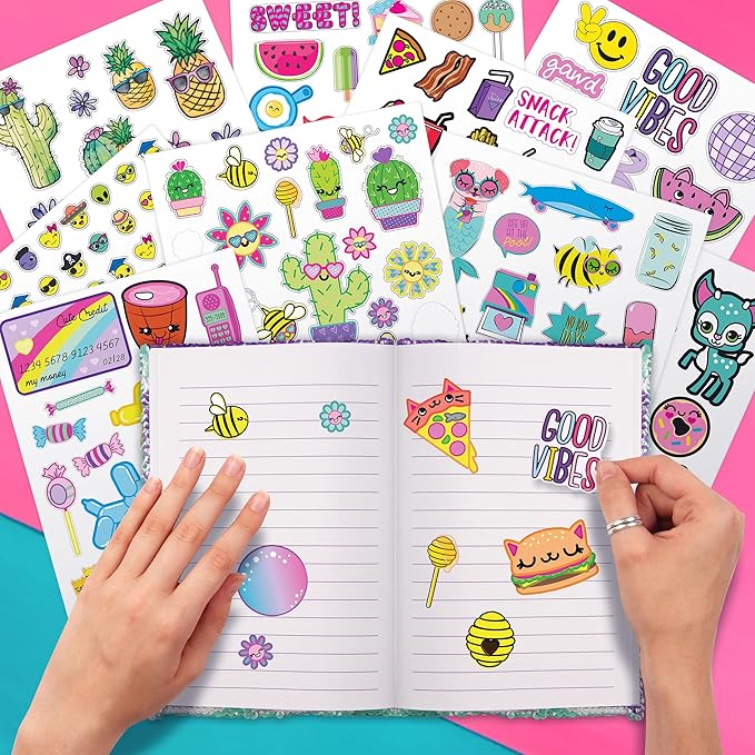 Fashion Angels 1000+ Ridiculously Cute Stickers for Kids - Fun Craft Stickers for Scrapbooks, Planners, Gifts and Rewards, 40-Page Sticker Book for Kids Ages 6+ and Up