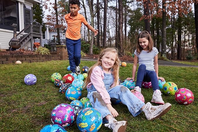 Crocodile Creek Playground Ball - Durable Rubber Ball for Kids Ages 3 and Up - Bouncy Inflatable Ball for Kickball, Indoor Games, and Outdoor Sports - PVC-Free - Purple Unicorn - 7-inch Diameter