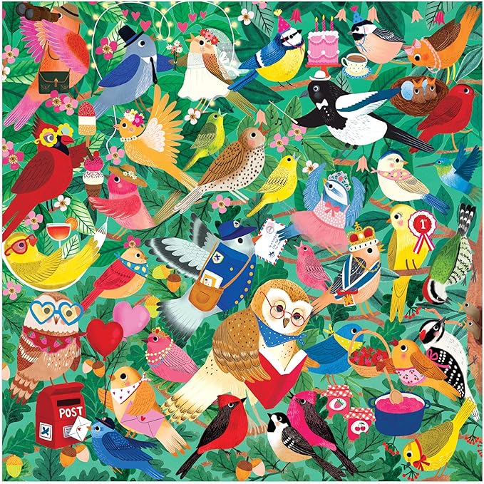 Mudpuppy Birding Around – 500 Piece Family Jigsaw Puzzle with Colorful and Fun Illustrations of Happy Birds for Children Ages 8 and Up