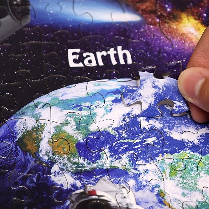 Think2Master Solar System & Space Exploration 500 Pieces with Very Large Pieces Jigsaw Puzzle 13+, Teens, Adults & Families. Great Gift for stimulating Learning About Astronomy. Size: 26.8” X 18.9”