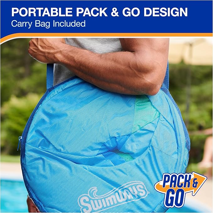 SwimWays Spring Float Premium XL Recliner Chair, Inflatable Pool Floats Adult with Fast Inflation, 25% Larger Than Recliner, Supports Up to 300 lbs