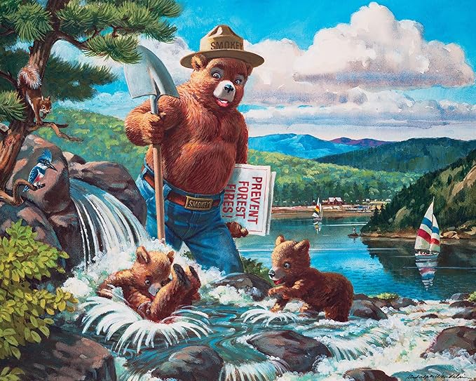 MasterPieces Puzzle Set - 4-Pack 100 Piece Jigsaw Puzzle for Kids - Smokey Bear 4-Pack - 8"x10"