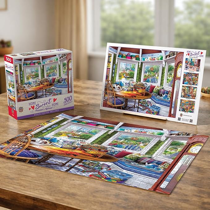 Masterpieces 550 Piece Jigsaw Puzzle for Adults and Family - Puzzler's Retreat - 18"x24"