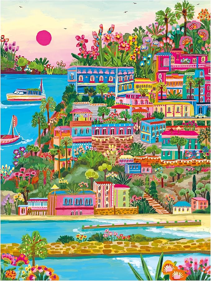 RoseArt - Millie Illustrates - Puglia, Italy - 300 Piece Jigsaw Puzzle – Scenic Mediterranean Artwork, Fun & Relaxing Puzzle for Adults