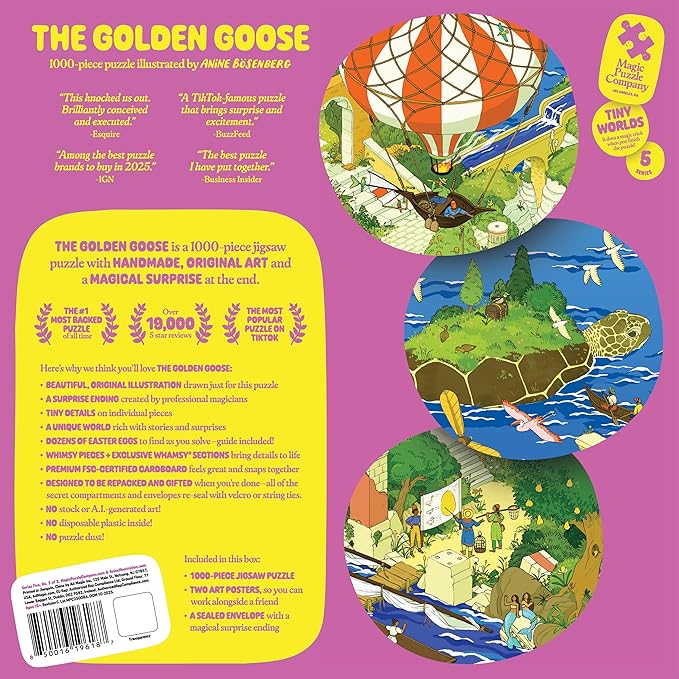 Magic Puzzles 3-Pack • Series Five • The Drippy Trip, The Golden Goose, & The Coveted Comet • 1000 Piece Jigsaw Puzzles from The Magic Puzzle Company