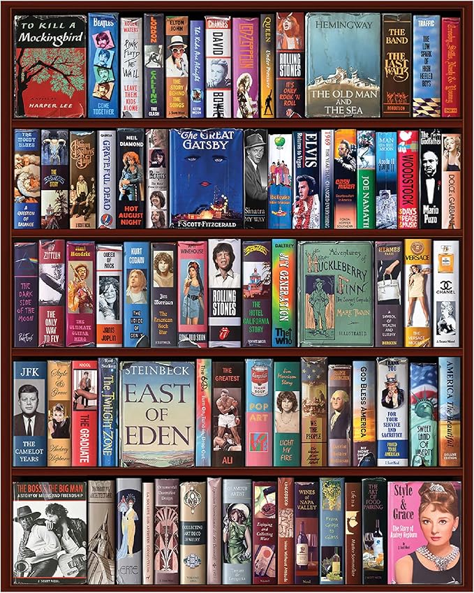 White Mountain 1000 Piece Jigsaw Puzzle Classic Literature and Classic Books Puzzles with Large Pieces for Adults and Family 24"x30" - Great Stories