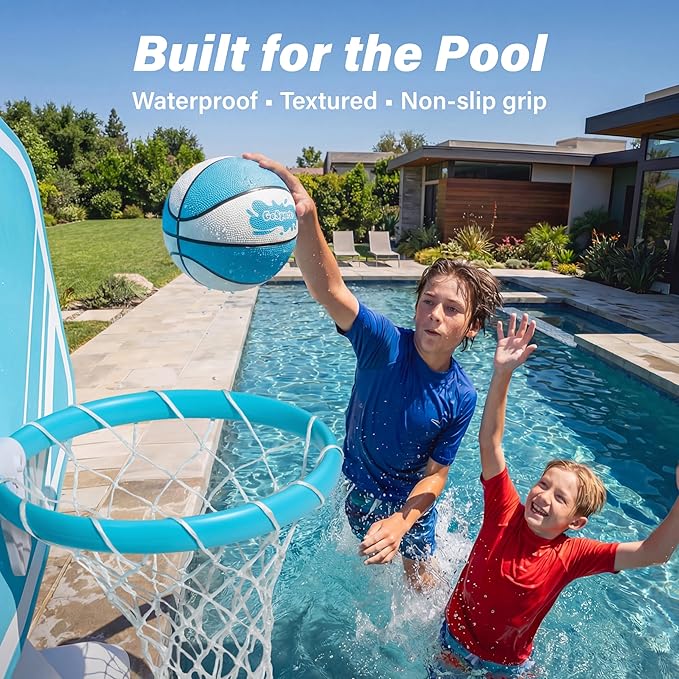GoSports Water Basketballs 2 Pack - Choose Between Size 3 and Size 6, Great for Swimming Pool Basketball Hoops