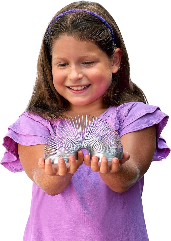 Just Play The Original Slinky Walking Spring Toy, 2.75-inch Diameter Metal Slinky, Fidget Toys (Pack of 2)