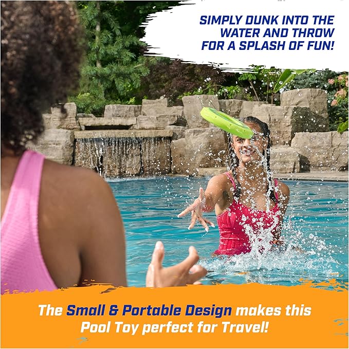 SwimWays Hydro Spiral, Pool Toys for Kids and Adults, Throwing Ring for Beach, Lake and Swimming Pool, Outdoor Toys for Kids Aged 5 & Up