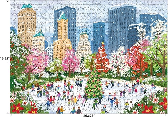 RoseArt - Soft Touch - New York Christmas - 1000 Piece Jigsaw Puzzle for Adults