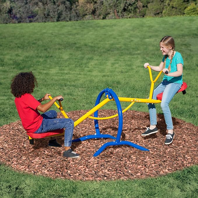 gym dandy Teeter-Totter Home Seesaw Playground Set TT-210, Multi Colored, 37.00 x 31.00 x 85.50 inches