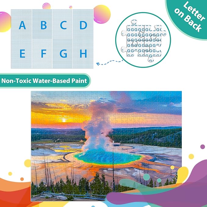 Jigsaw Puzzles for Adults 500 Pieces Puzzle National Parks Interlock Perfectly Letter on Back No Dust, Landscape Puzzle Home Decor Toy Gift for Teens Men Women Seniors Nature Jigsaw Puzzles Scenery