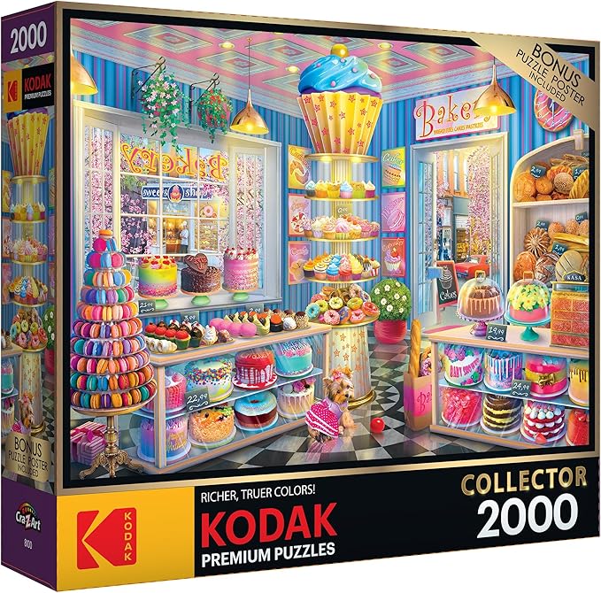 RoseArt - Kodak Premium Collector - Main Street Bakery - 2000 Piece Jigsaw Puzzle for Adults