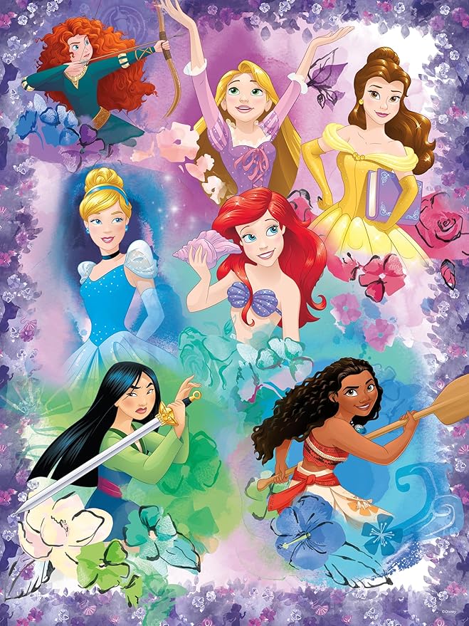 Ceaco - Disney - Purple Princess Collage - 300 Oversized Piece Jigsaw Puzzle