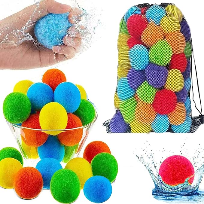 Reusable Water Balls,Reusable Water Balloons for Outdoor Toy and Games, Water Toys for Kids and Adults Boys and Girls,Water Toys for Beach Pool Summer Fun Party