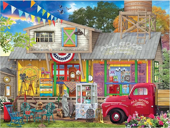 RoseArt - Kodak Premium 350 Piece Puzzle - All Good Antiques, Vintage Americana Jigsaw Puzzle for Adults, 24" x 18" Finished Size