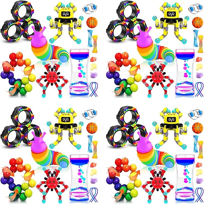 Easter Basket Stuffers for Kids, 15Pack Fidget Toys Bulk Adult Sensory Autism ADHD Autistic Figette Classroom Treasure Prize Box School Must Have Stress Anxiety for Age 5-7 8-12 Valentines Day Gifts