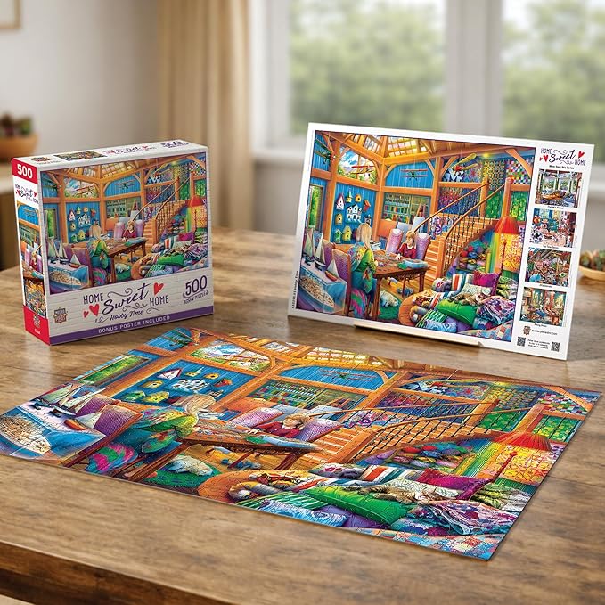 Masterpieces 550 Piece Jigsaw Puzzle for Adults, Family, Or Kids - Hobby Time - 18"x24"
